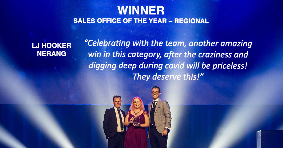 LJ Hooker Nerang Wins Sales Office Of the Year – Regional award for 2023